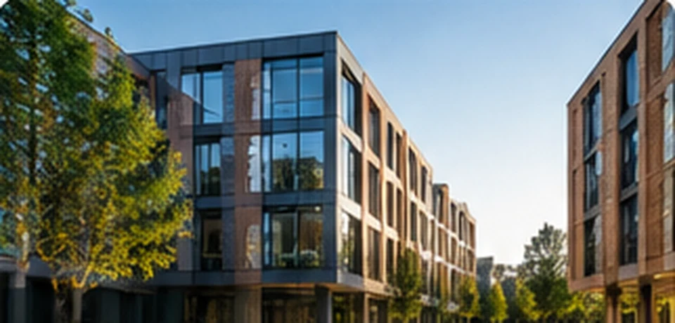 Contemporary student accommodation buildings