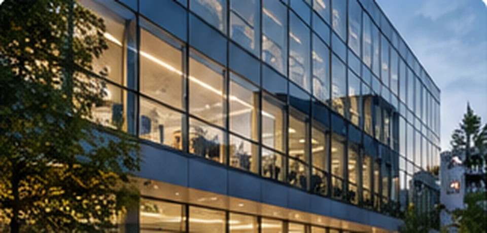 Modern glass-fronted office building